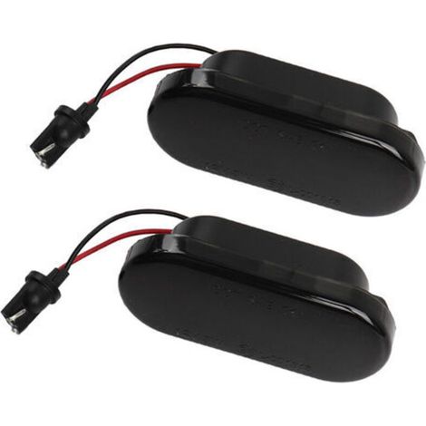 Kit di 2 indicatori di direzione laterali a LED dinamici per VW Golf/Passat/Polo - Nero -Crezuo