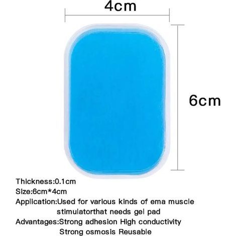 Pack Of 60 Ems Gel Pad. Gels Pad For Ems Trainer Abdominal Trainer Electrical Muscle Stimulation. Abs Trainer Replacement Gel Sheet Replacement Pad. E (1/3)