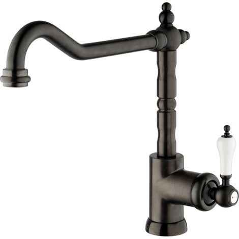 PAINI Mitigeur cuisine Duomo Bec haut noir mat brosse (1/3)