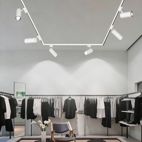 Allround-Beleuchtung 6er Schienensystem 30W Neutralweiß Weiß – LED Track Light für Küche, Büro & Alltag