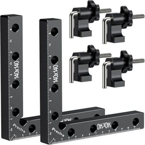 90 Degree Positioning Block, Aluminum Alloy Right Angle Fixing Clamp, Woodworking Tools(14cm/5.5") (1/4)
