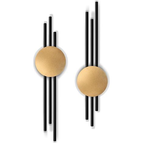 Metal Geometric Black Metal Wall Decor Minimalist Wall Decor for Home Living Room Bedroom (1/5)