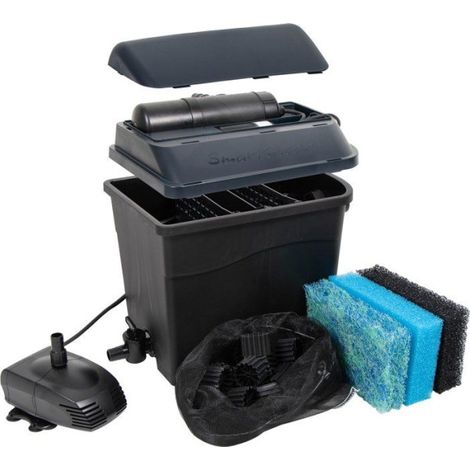 Filtre gravitaire pour bassin - UBBINK - SmartClear 3000 PlusSet - UV-C 5W - Pompe proLine 1400 - 1500-3000 L