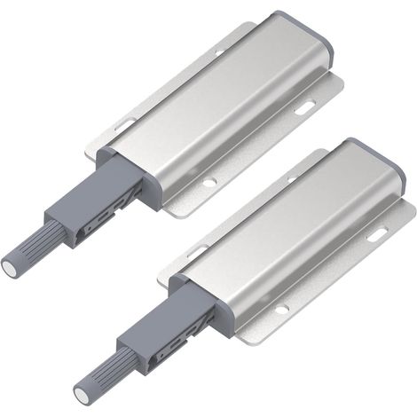 Poussoir Porte - Push To Open Avec Aimant - Pour Armoire Tiroir Meuble Cuisine Salon - Aluminium - Lot de 2
