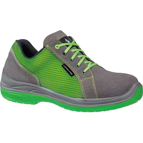 Chaussures de sécurité basses Lemaitre Skate S3 CI SRC 100% non métalliques Vert / Gris 42