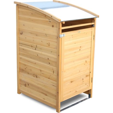 Habau, Box portabidone dei rifiuti in Legno, 120 l, 65 x 75 x 115 cm (1/5)