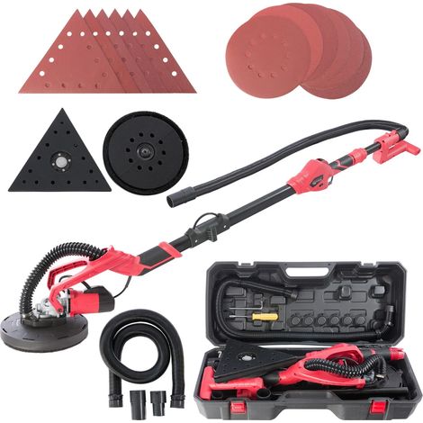AREBOS Telescopic Drywall Sander Delta Triangle 710W Giraffe Dust Suction, Pads (1/5)