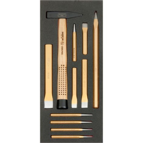 Bahco Fit&Go 1/3 Einlage mit Hämmern, Flachmeißeln und Splintentreibern - 11-tlg. (1/5)