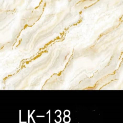 TrAdE Shop Traesio - Pannello Adesivo Effetto Marmo Bianco Dorato 120x300cm Pareti Paraschizzi Stanza Cucina - (1/2)