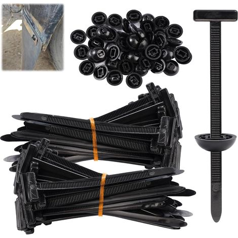 Universal nylon zipper loop,  cable ties with pin and button design,  heavy-duty zipper ties (100PCS) (1/5)