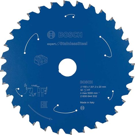 1x Lame de scie circulaire Expert for Stainless Steel (acier inoxydable, 150 x 20 x 1,6 mm, 32 dents, accessoires de scie circulaire sans fil) (1/5)
