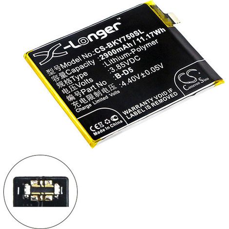 NX - Batterie téléphone, smartphone, GSM pour BBK 3.85V 2900mAh - B-D5 (1/3)