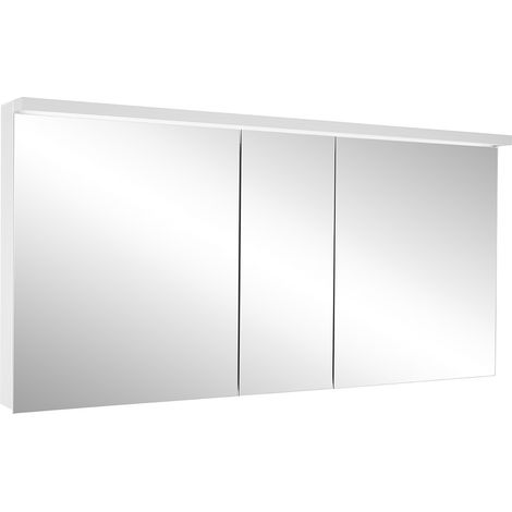 Armario con espejo iluminado Schneider BORDO TW LED, 3 puertas,