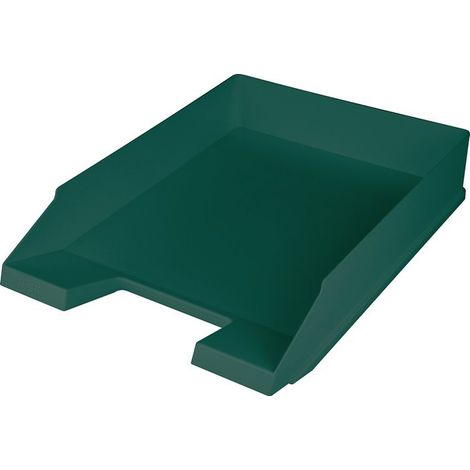 Bandeja de carta para DIN A4-C4 verde H67xA254xD347mm con asa empotrada y campo de rotulación (Por 5)