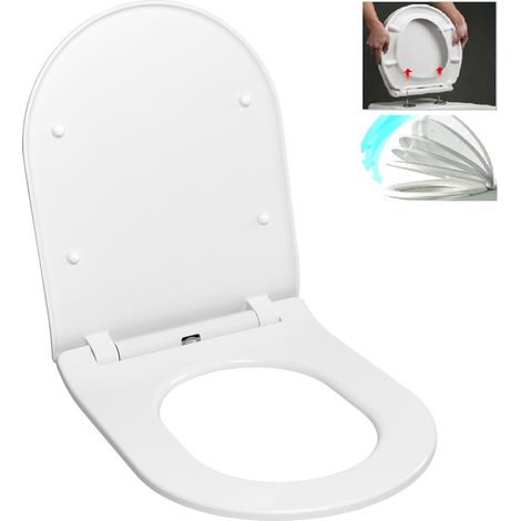 Idevit Ultradünner WC-Deckel, Softclose anpassbar an die meisten Toilettenschüsseln, weiß (EASYSLIM44) (1/5)