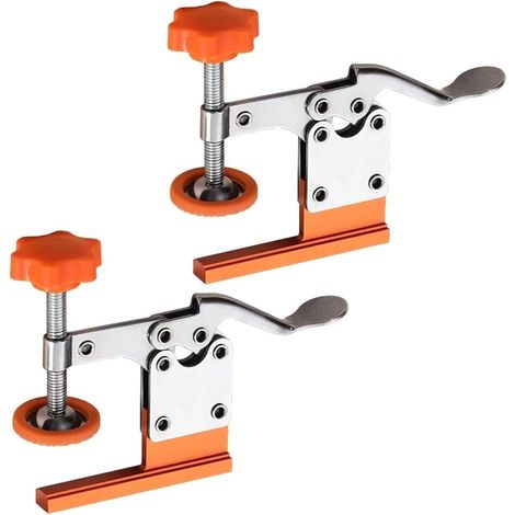 Support de serrage professionnel en aluminium avec forte prise en main réglable pour divers fixateurs de menuiserie en bois et aluminium (1/2)