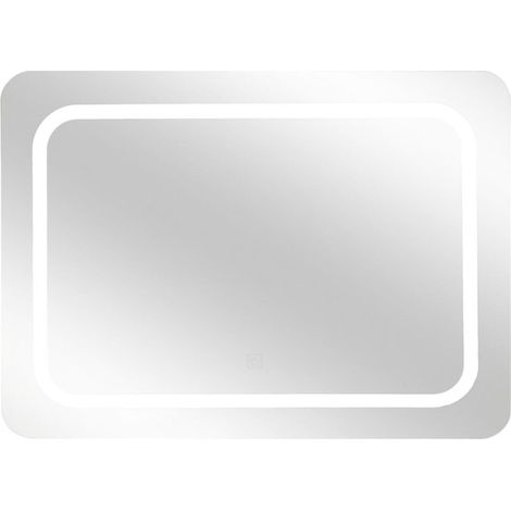 Five Simply Smart – Miroir lumineux de salle de bain 65 cm – Éclairage LED tactile – Design rectangulaire transparent – MDF et verre (1/3)