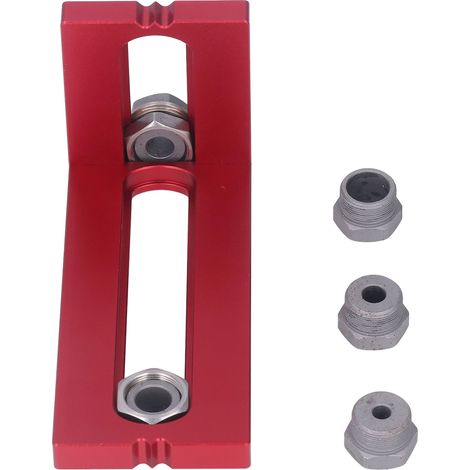 Guide De Perçage Pour Vis À Tête Plate - Alésage Réglable En Alliage D'Aluminium Et Acier Inoxydable - Échelle Précise - Jeu De 5 Bagues De Guidage 6 8 10 12 15 mm (1/5)