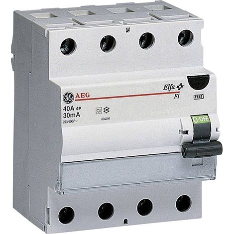 Interrupteur différentiel General Electric 604208 4 pôles 40 A 0.03 A 400 V 1 pc(s) (1/2)