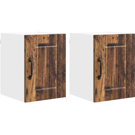 Maison Exclusive - Armadietto a muro LUCCA 2 pcs Legno antico 30 x 31 x 40 cm