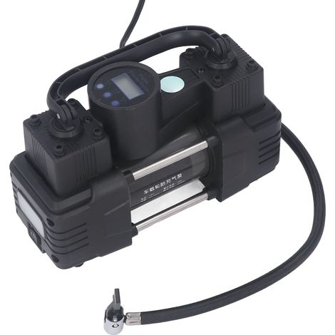Pompe à air intelligente pour voiture à 30 cylindres, compresseur d'air à affichage numérique 12 V, pompe robuste, pompe à air pour voiture 100 PSI, pompe à air portable haute pression à double cylind (1/5)