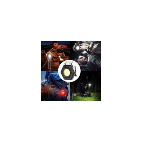Mini torcia a LED ricaricabile con apribottiglie e base magnetica, 500 mAh, super luminosa, portatile per riparazioni, emergenze, passeggiate con il cane e campeggio all'aperto [Classe di potenza - Cr