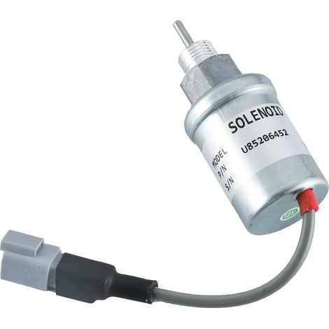 Válvula de cierre de combustible aplicable U85206452 185206452 U85206520 U85206451 185206450 185206451 para motores Caterpillar 3011C 3013 3013C 3024 Perkins 402D 403C 403D 404C Válvula de cierre 12V (1/5)