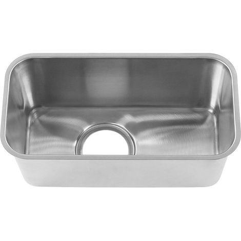 Évier carré pour camping-car (390 x 190 x 185 mm), en acier inoxydable 304, grande capacité, à encastrer, avec bonde de 90 mm, pour fourgon, yacht ou bateau. (1/5)