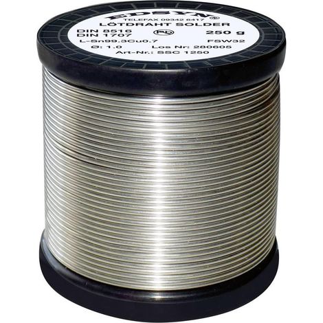 Edsyn SSC15250 estaño para soldar sin plomo 250g 1,5mm multicolor