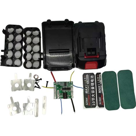 Akku-Etui für 18V/21V Schraubendreher, 5x/10x/15x 18650-Akkus, 5S/50A BMS-Schweißakkus, Nickel, geeignet für 6Ah- bis 14Ah-Elektrobohrmaschinen (1/4)