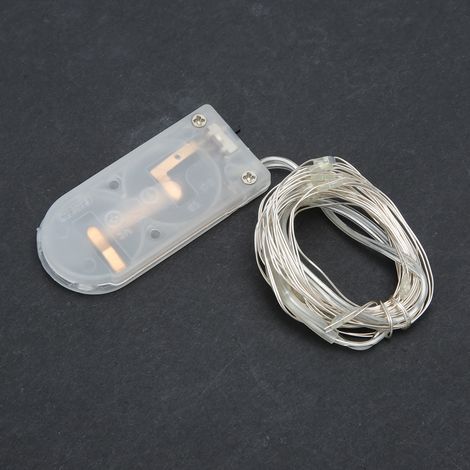Guirlande lumineuse LED cuivre 4m étanche DIY, décoration extérieure jardin cour fête mariage, jaune (1/5)