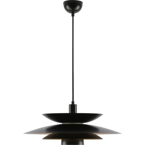 Lámpara Colgante Oiz Moderna E27 Ø48cm con Tulipa Metálica y Detalles Dorados (1/5)