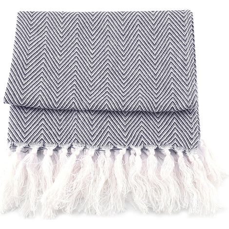 Essuie-mains Coton Bleu Foncé Serviette Cuisine Absorbante Séchage Rapide 38x62cm (1/5)