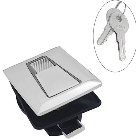 Poignée de porte en acier inoxydable 316, verrou de panneau pour camping-cars, serrures d'armoires et accessoires de quincaillerie marine avec clés.