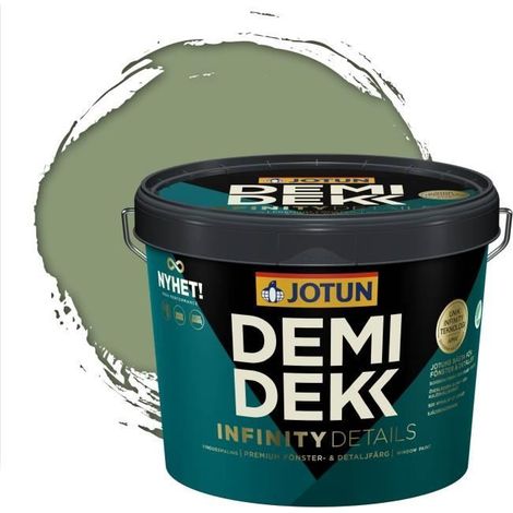 Peinture Bois - JOTUN - Lasure Opaque Satinée - RAL 6021 - Vert Pâle - 3L (1/2)