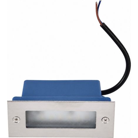 Lampes de marche rectangulaires étanches en acier inoxydable, éclairage paysager pour escaliers, intérieur/extérieur, 110-220 V (1/3)