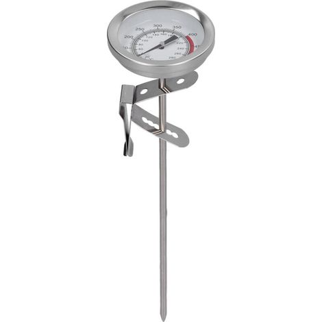 Sonew Thermomètre à Friture en Acier Inoxydable pour thé et café au Lait, Thermostat Haute Température pour Dinde, Barbecue, Thermomètre Alimentaire Universel pour la Cuisson, la (1/5)