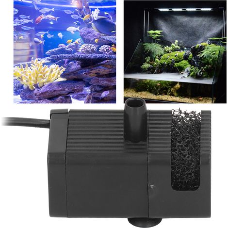 Deux pompes submersibles CC sans balais de 5 V avec câbles de 1,4 m, dotées d'un filtre et d'un fonctionnement silencieux, sont incluses pour les aquariums. (1/5)
