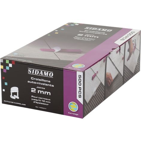 SELBSTNIVELLIERENDE KREUZSCHIENE FUGE 2 MM HOCH 3 BIS 12 MM SIDAMO 500 STÜCK - 11255317