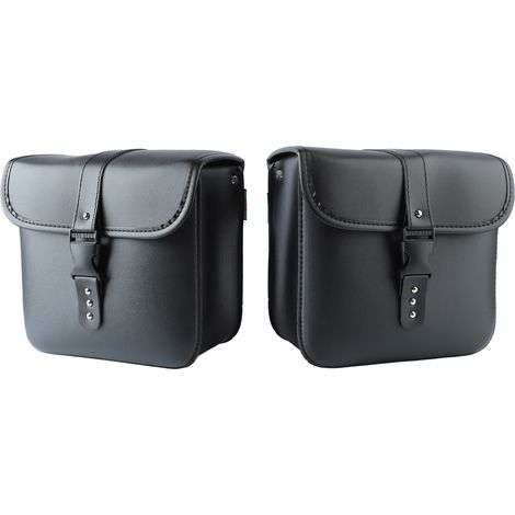Paar Motorrad-Satteltaschen, wasserdicht, abriebfest, aus PU-Leder, seitliche Werkzeugtasche für Motorräder (1/5)