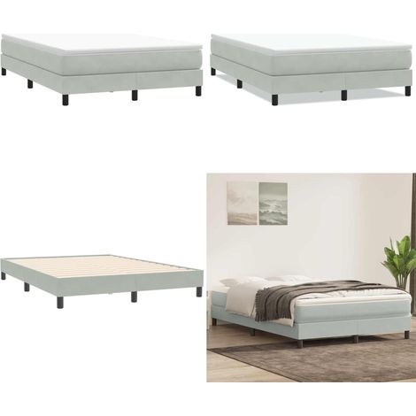 vidaXL Sommier à lattes de lit sans matelas gris clair 140x210 cm (1/5)
