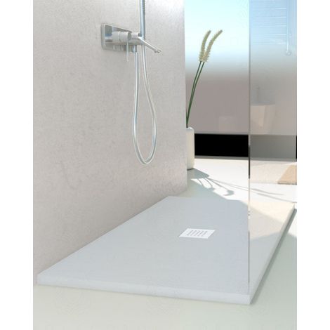 Piatto doccia Jolie in mineralmarmo bianco opaco cm 100x90x2,5 (1/4)