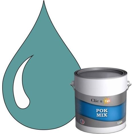 Peinture d'Accroche et Finition 2 en 1 - POK - POK MIX - Acrylique Satinée - RAL 5024 - 3L (1/4)