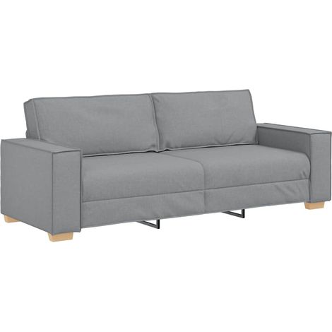 Canapé Sofa 3 places Gris clair 220x78x84 cm Tissu (1/5)
