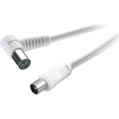 SpeaKa Professional Antenna Cavo [1x Spina antenna 75 Ω - 1x Presa antenna 75 Ω] 15.00 m 75 dB angolato 90° a destra Bi