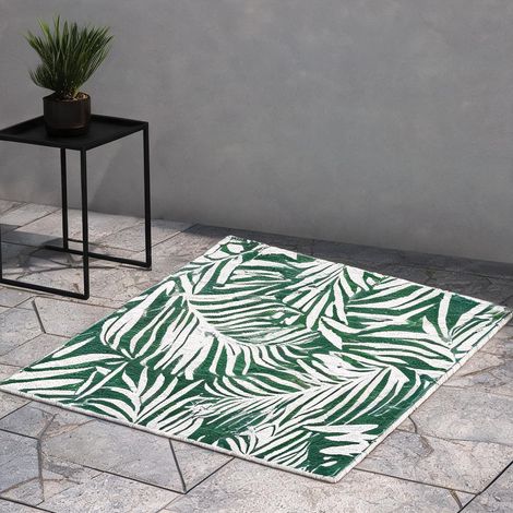 Tapis extérieur dunkelgrün en plastique 152 x 243 x 1 cm (1/5)