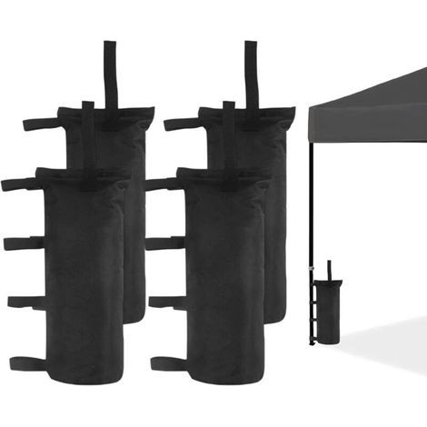 Lot de 4 Sac de Lestage pour Tonnelle Poids, Sac de Poids pour Tonnelle 20 50cm Sac Lestage Épaissir, Leste pour Pied de Tonnelle en Oxford 600D pour Auvent, Tente, Tonnelle, Mobilier D'extérieur (1/5)