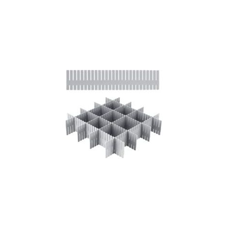 Séparateur de Tiroir - 24 pièces, Séparateur de Tiroir Réglable - Gris, Pour Sous-vêtements/Chaussettes/Cosmétiques (1/5)