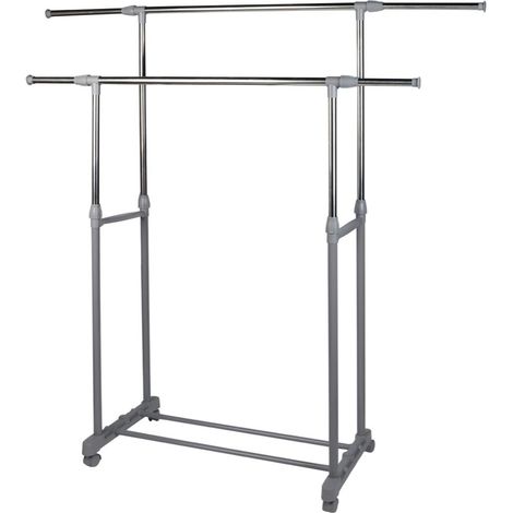 MAURY'S STORAGE APPENDIABITI DOPPIO ESTENSIBILE CON RUOTE IN COLORE SILVER (1/4)