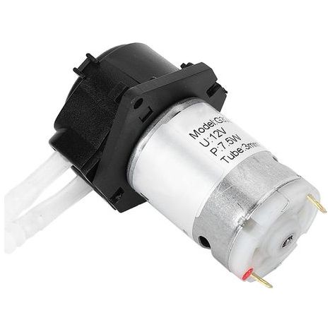 Pompe péristaltique 12V tête 3x5 pour aquarium, laboratoire et analyse chimique DIY (noir) (1/5)
